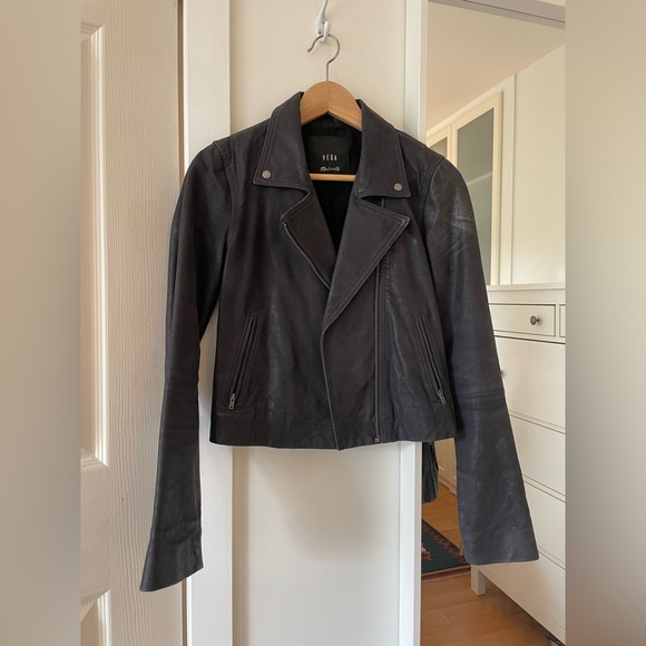 Madewell x Veda Motorcycle Leather Jacket - Picture 2 of 6